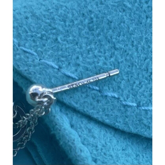 RARE Return Tiffany & Co. Silver 10mm Double Heart Dangle Drop Stud Earrings 925 - Picture 2 of 16